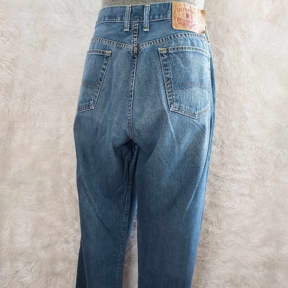 Vintage Lucky Brand Men's 183 Boot Legs Short Inseam Denim Jeans Siz 38 - Picture 1 of 13